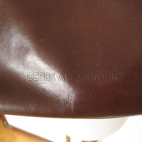 Derek Alexander Chocolate Brown Leather Crossbody Shoulder Bag Purse (Modified) - Picture 8 of 8